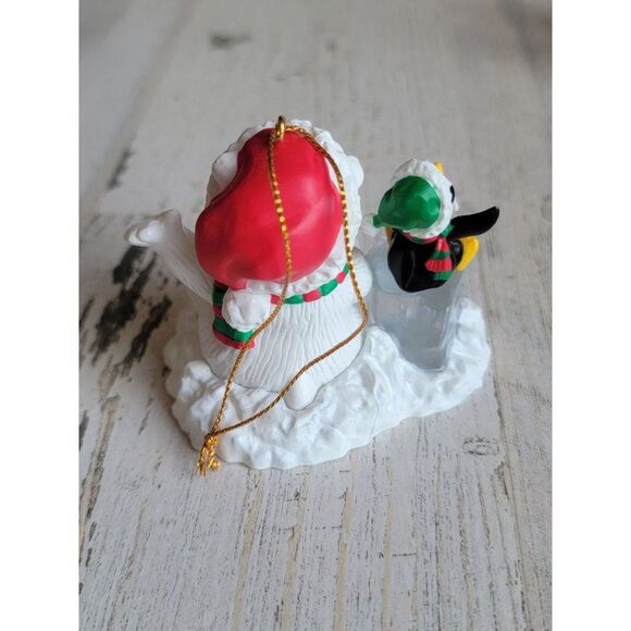 Santa's best let's sing cherry chorus ornament Xmas polar bear penguin - Picture 4 of 6